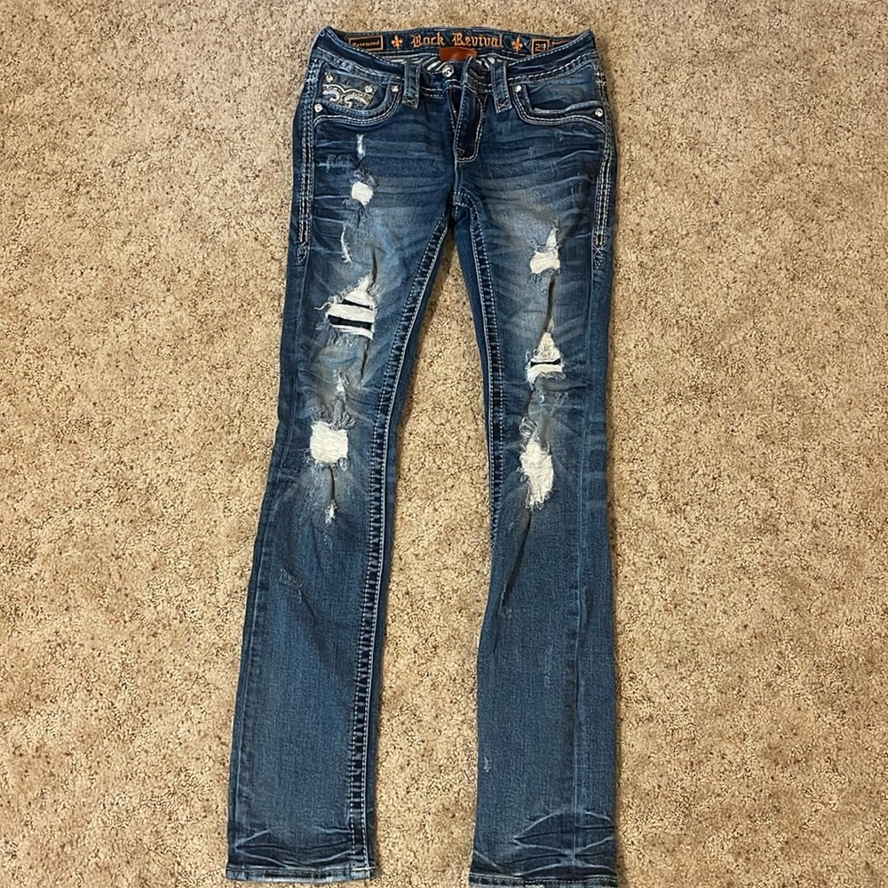 Rock Revival Rosewood Straight Jeans/Like New, Excellent Condition